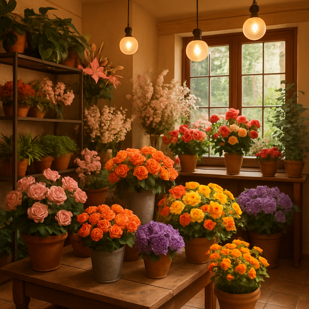 Beautiful flower shop interior